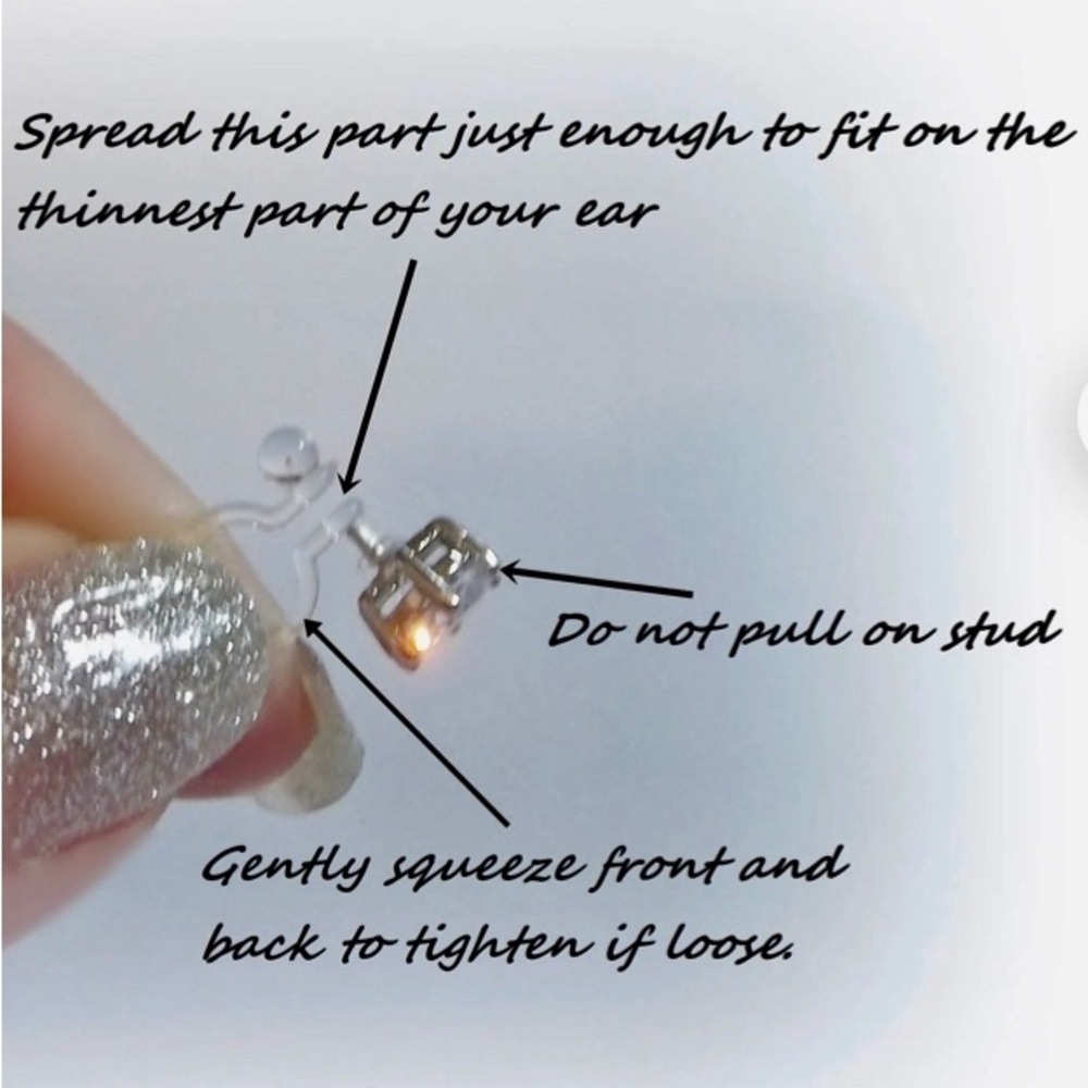 Silver Clip-On Stud Earrings 7mm, 1 Pair